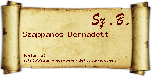 Szappanos Bernadett névjegykártya