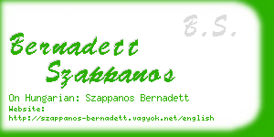 bernadett szappanos business card